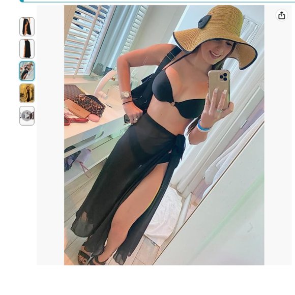 CARDYDONY Women's Swimsuit Cover Up Sarong Bikini Swimwear Beach Cover-Ups Wrap - Picture 3 of 7